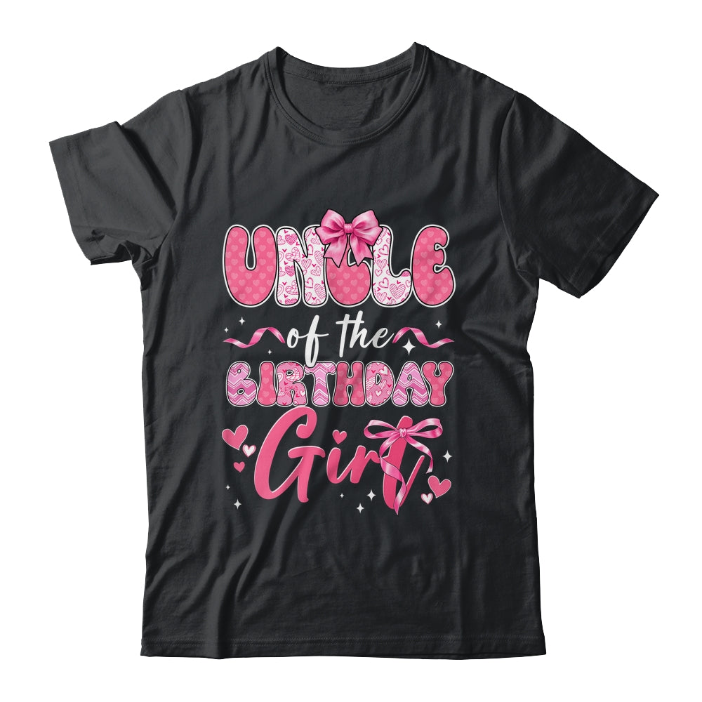 Uncle Of The Birthday Girl Pink Coquette Bow Family Shirt & Hoodie | teecentury