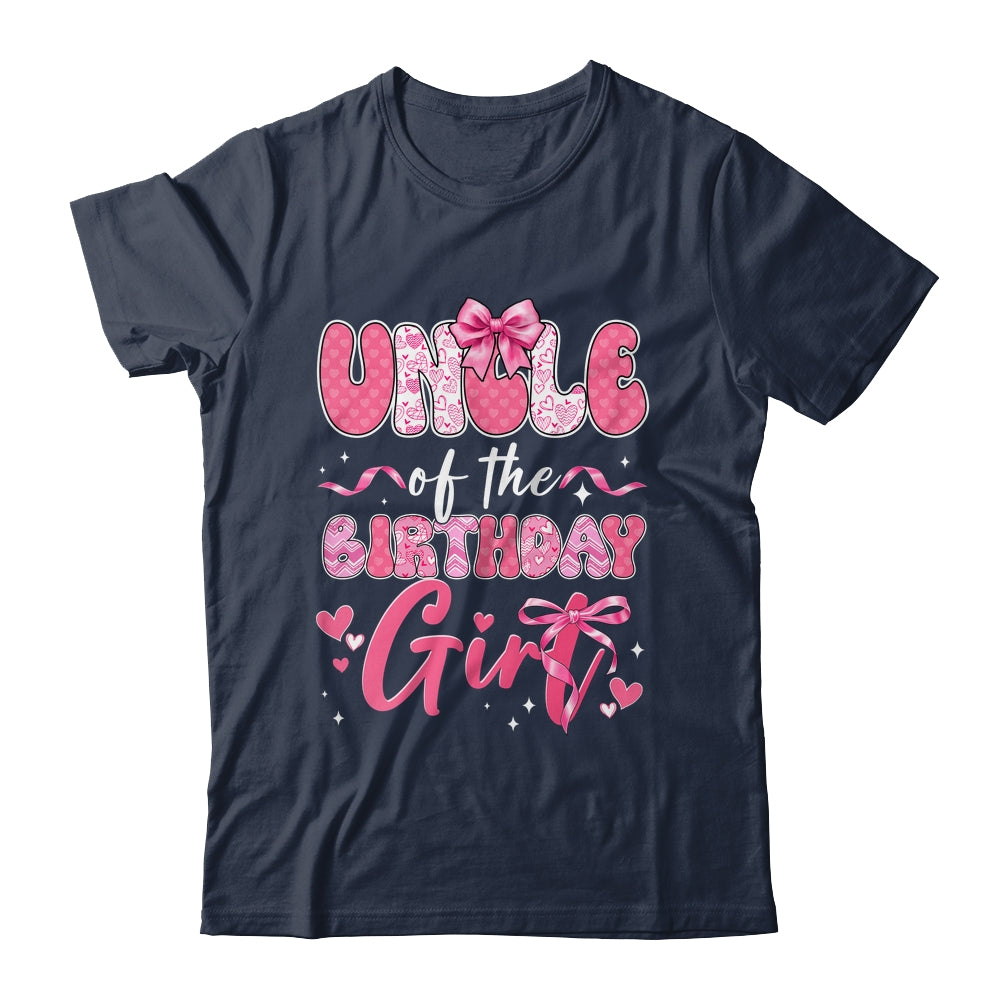 Uncle Of The Birthday Girl Pink Coquette Bow Family Shirt & Hoodie | teecentury