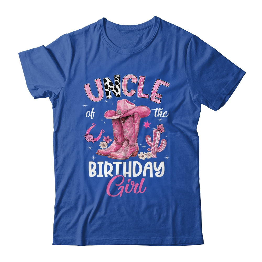 Uncle Of The Birthday Girl Pink Cowgirl Western Cow Girl Shirt & Hoodie | teecentury