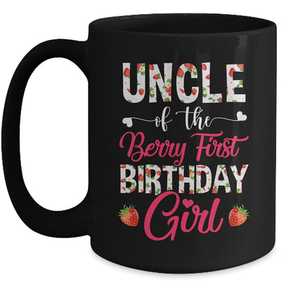 Uncle Of The Birthday Girl Strawberry Berry First Birthday Mug | teecentury