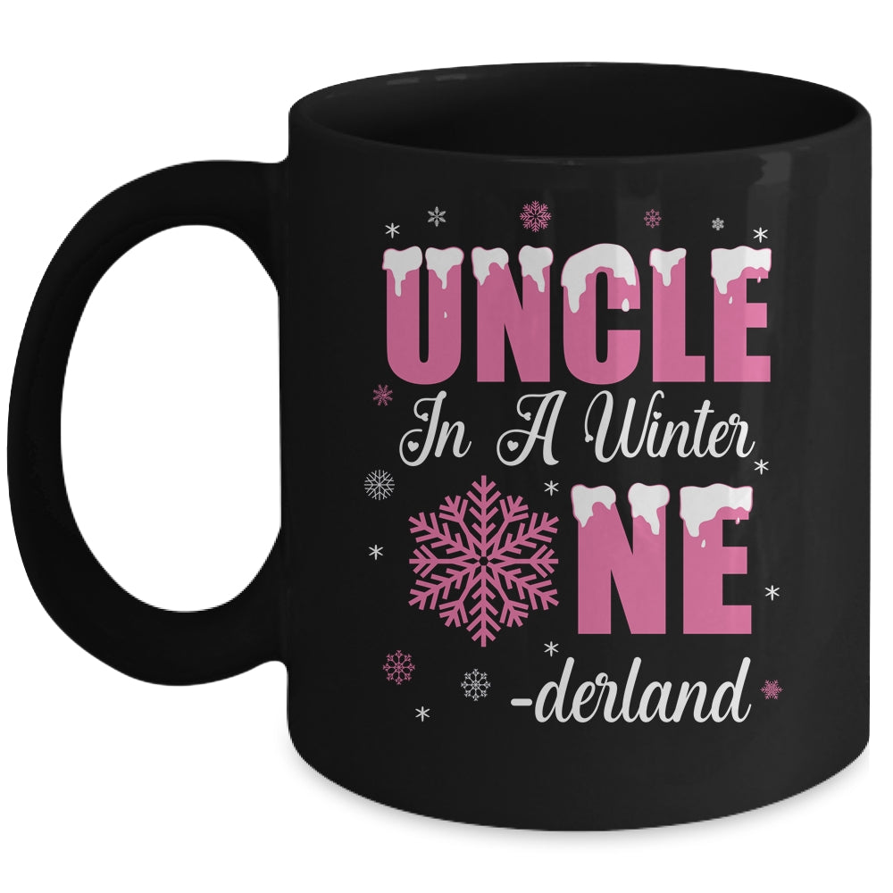 Uncle Of The Birthday Girl Winter Onederland 1st Birthday Mug | teecentury