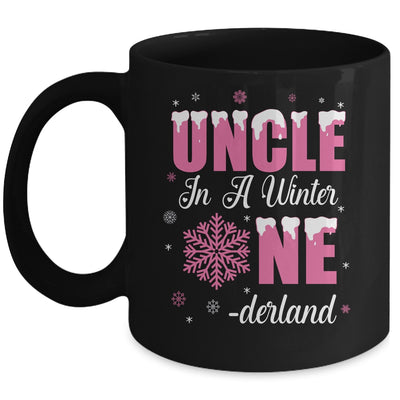 Uncle Of The Birthday Girl Winter Onederland 1st Birthday Mug | teecentury