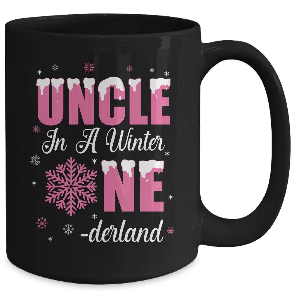 Uncle Of The Birthday Girl Winter Onederland 1st Birthday Mug | teecentury