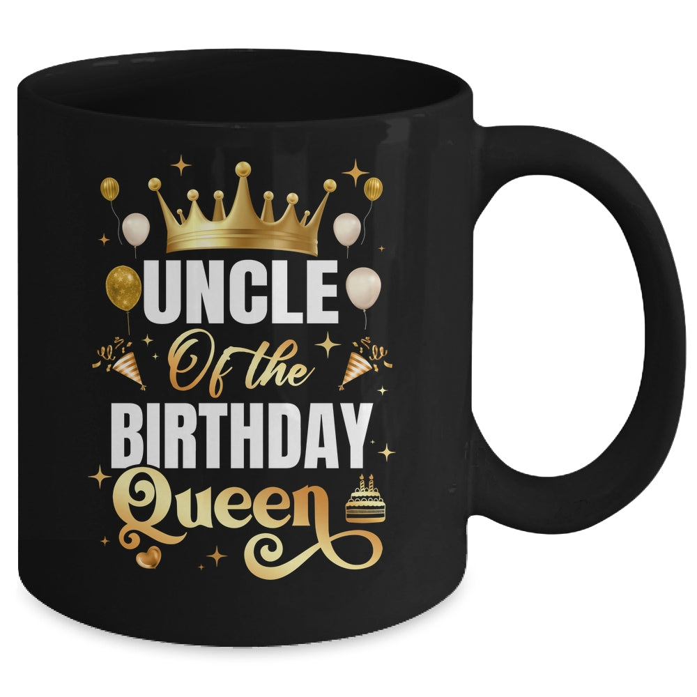 Uncle Of The Birthday Queen Funny Matching Birthday Party Mug | teecentury