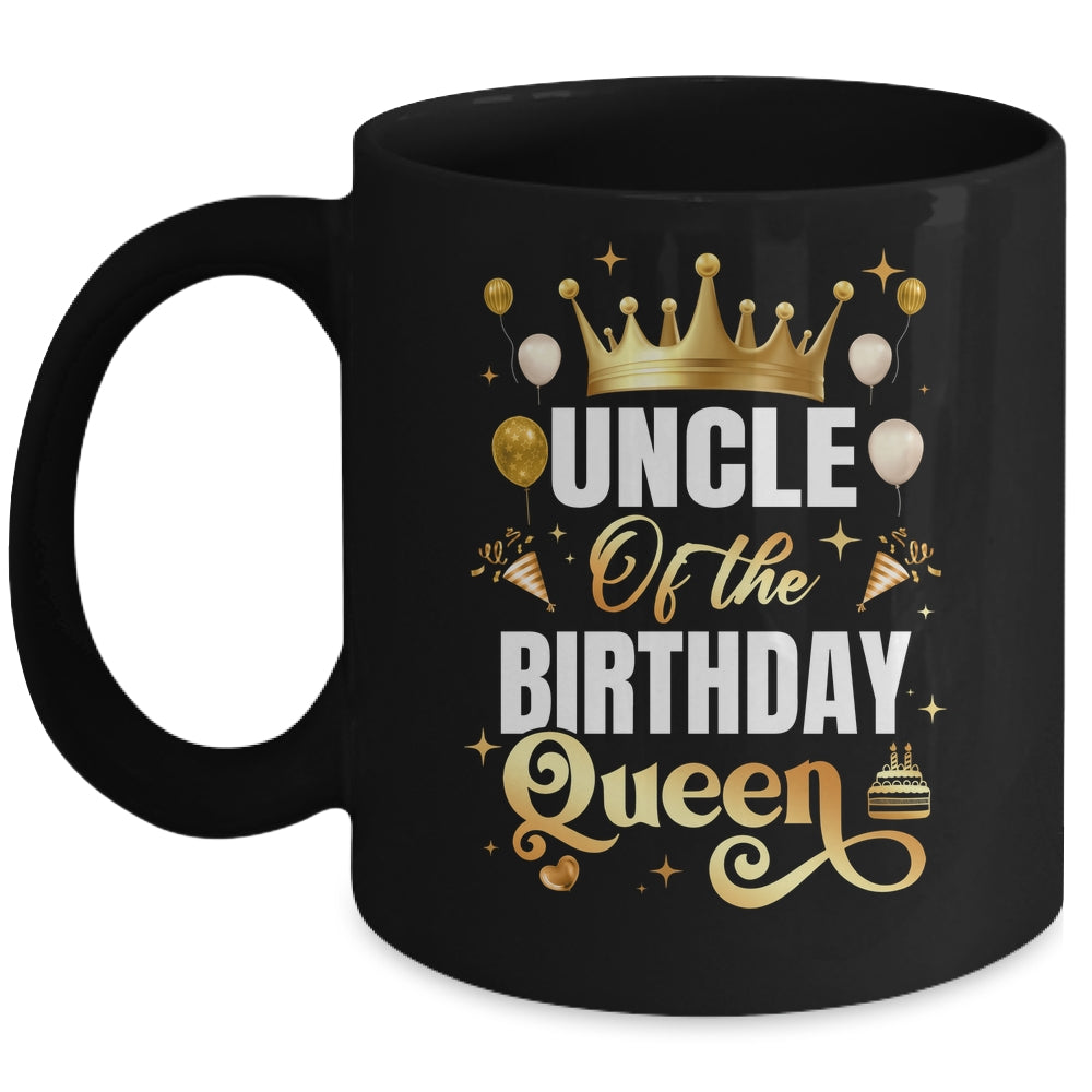 Uncle Of The Birthday Queen Funny Matching Birthday Party Mug | teecentury