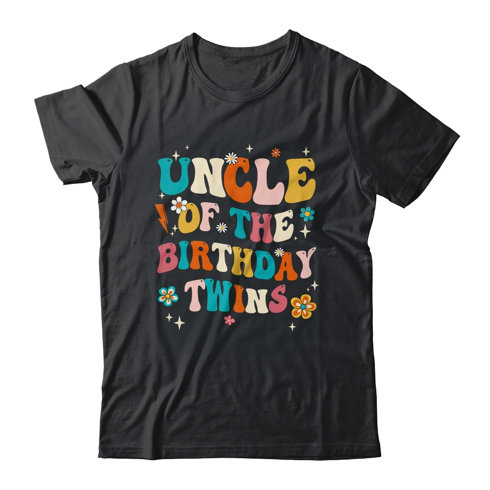 Uncle Of The Birthday Twins Boys Girls Party Retro Bday Shirt & Hoodie | teecentury