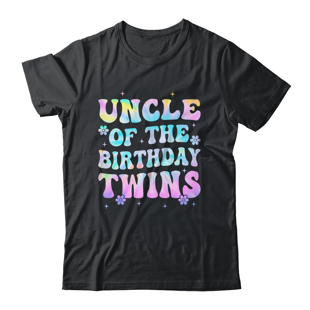 Uncle Of The Birthday Twins Girls Kids Party Retro Bday Shirt & Hoodie | teecentury