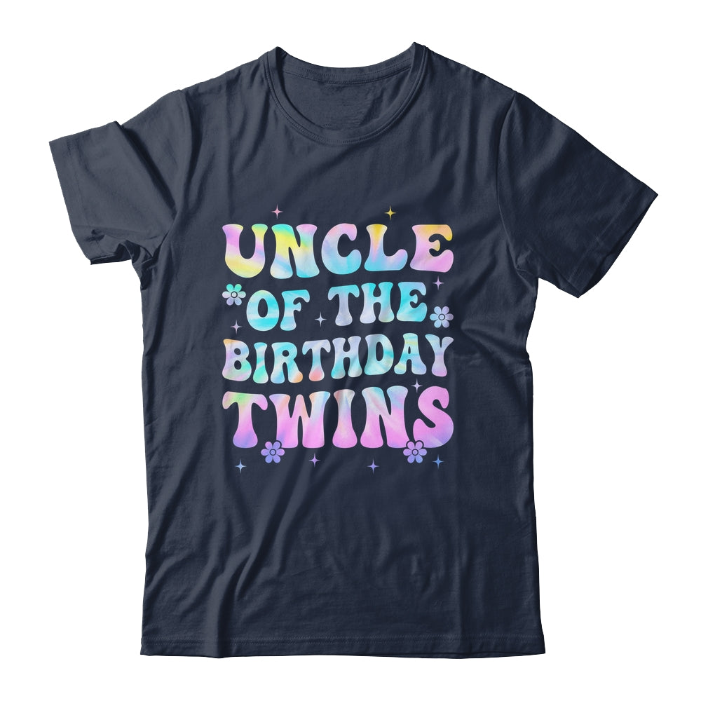 Uncle Of The Birthday Twins Girls Kids Party Retro Bday Shirt & Hoodie | teecentury