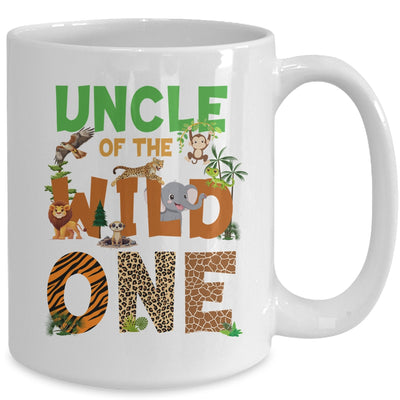 Uncle Of The Birthday Wild One Safari Birthday Boy Family Mug | teecentury