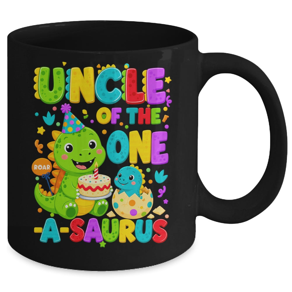 Uncle Of The One-A-Saurus 1St Birthday Boy T-Rex Dinosaur Mug | teecentury