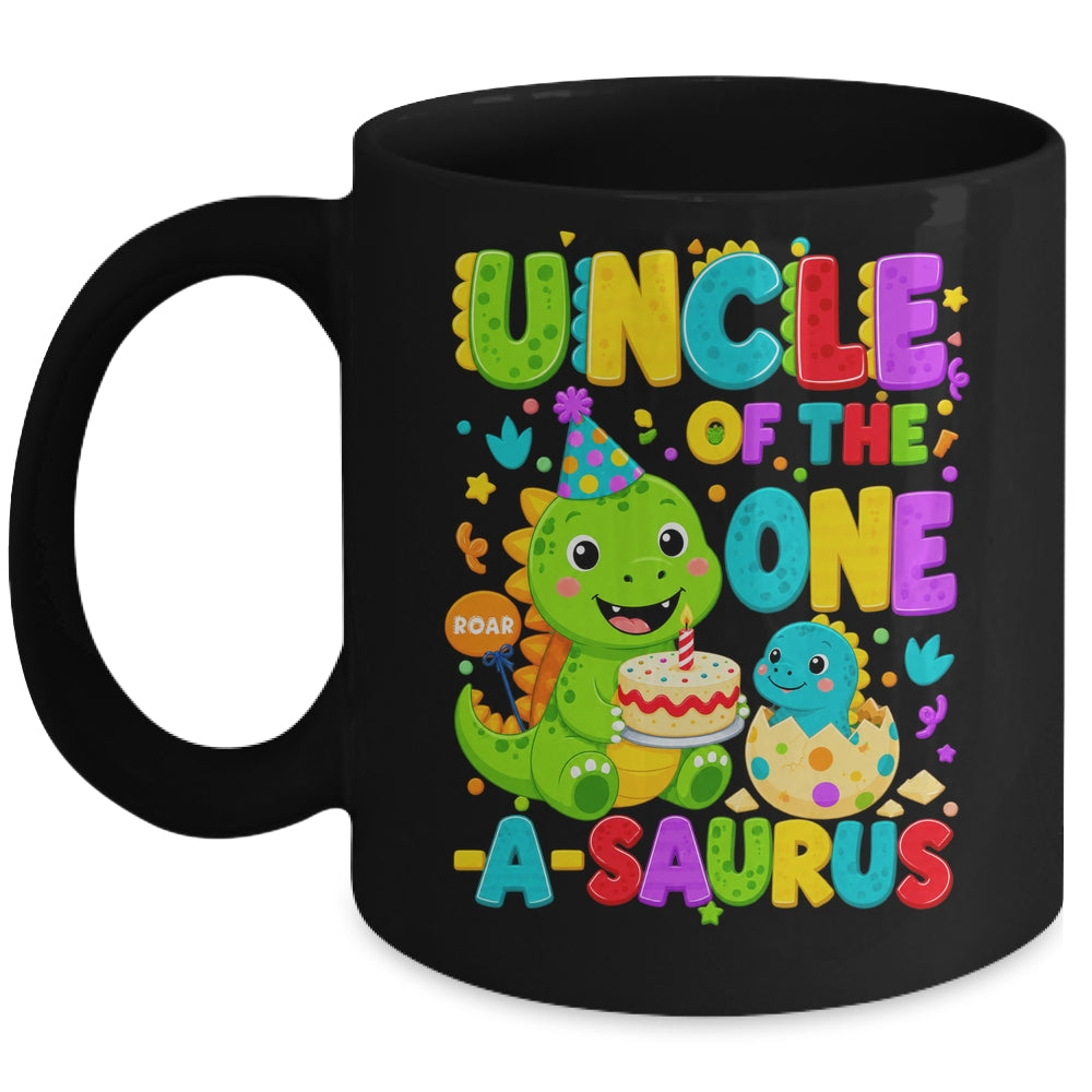 Uncle Of The One-A-Saurus 1St Birthday Boy T-Rex Dinosaur Mug | teecentury