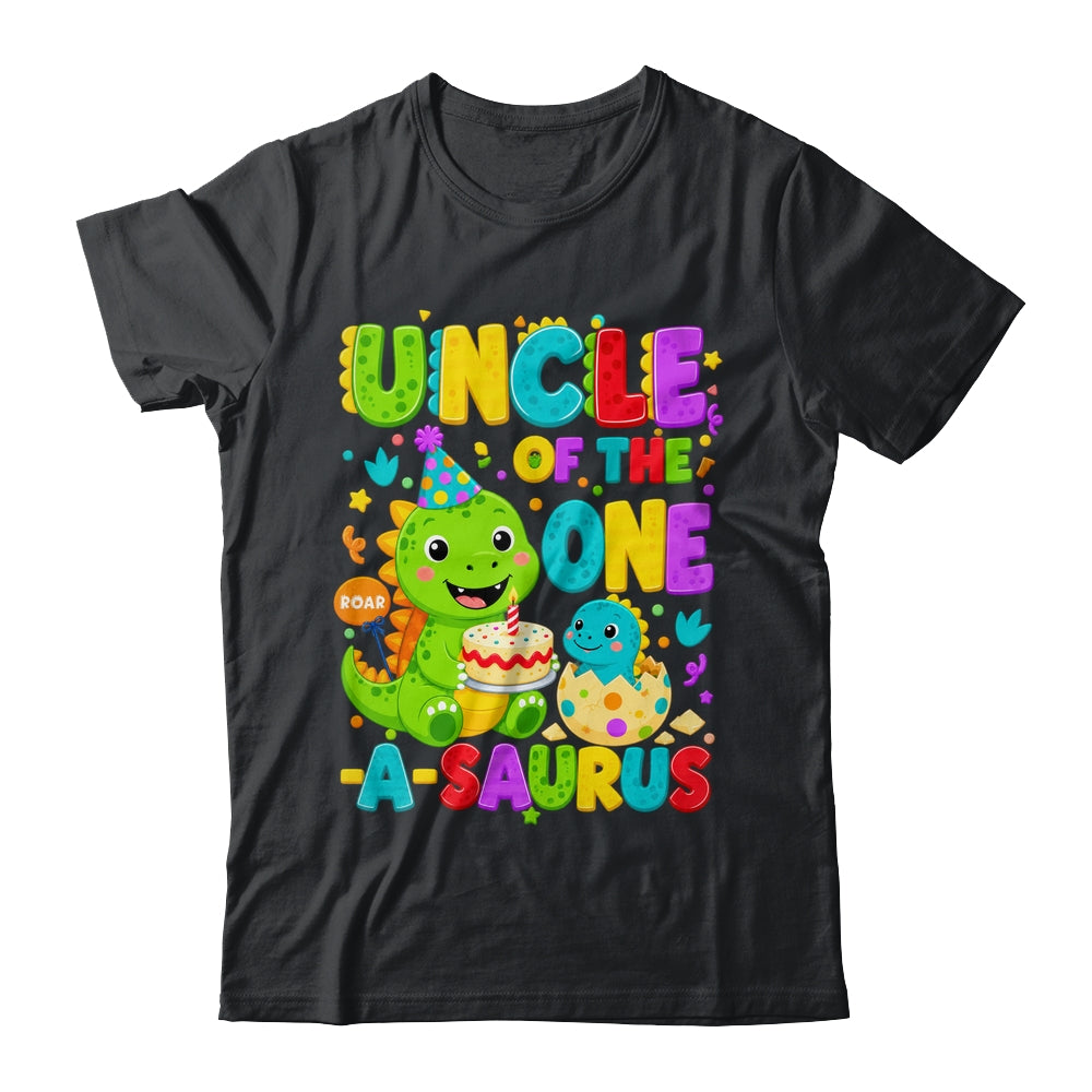 Uncle Of The One-A-Saurus 1St Birthday Boy T-Rex Dinosaur Shirt & Hoodie | teecentury