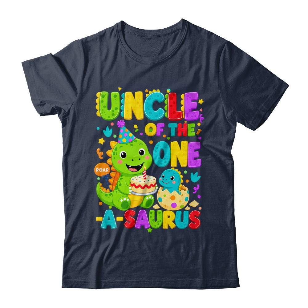 Uncle Of The One-A-Saurus 1St Birthday Boy T-Rex Dinosaur Shirt & Hoodie | teecentury
