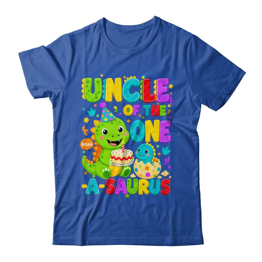 Uncle Of The One-A-Saurus 1St Birthday Boy T-Rex Dinosaur Shirt & Hoodie | teecentury