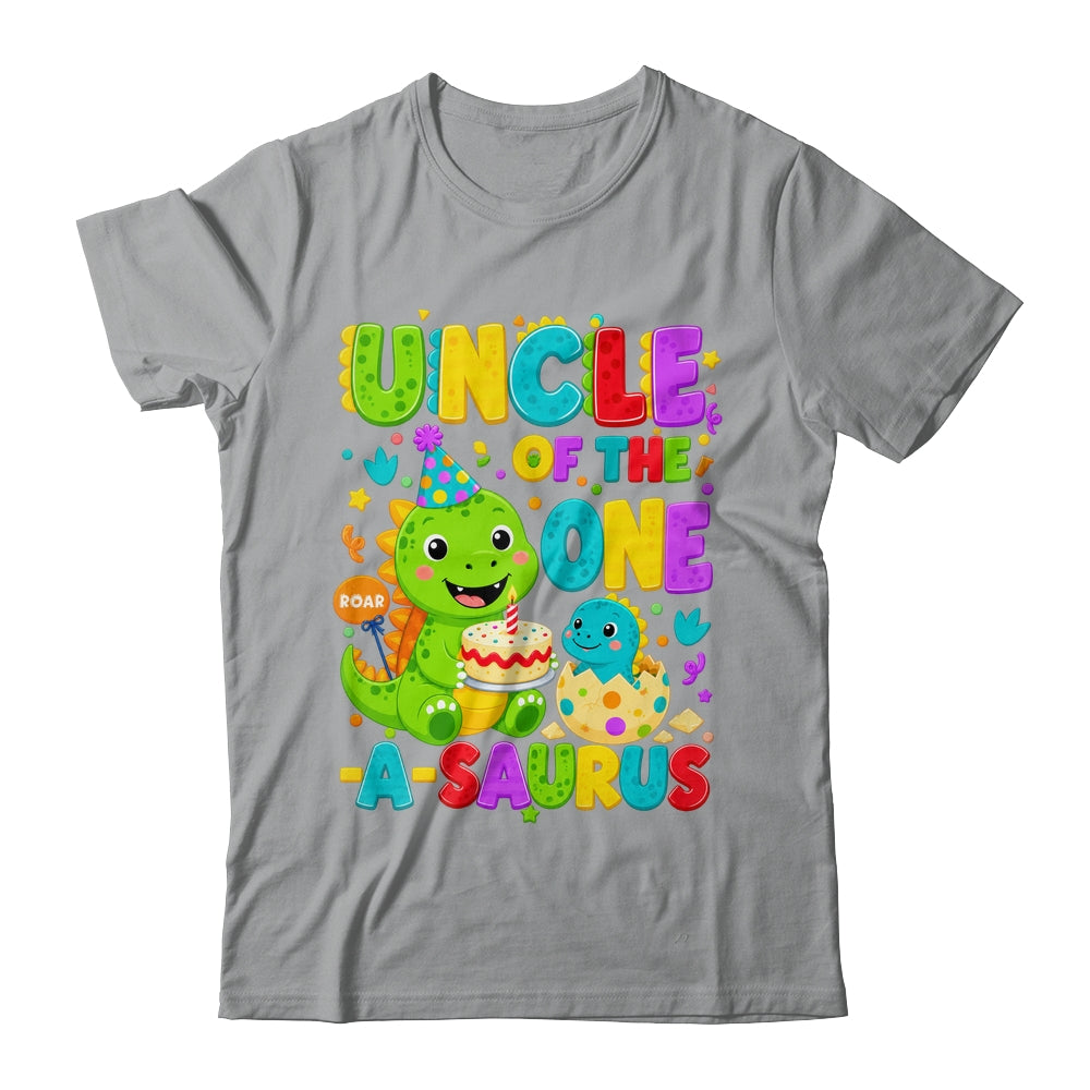 Uncle Of The One-A-Saurus 1St Birthday Boy T-Rex Dinosaur Shirt & Hoodie | teecentury