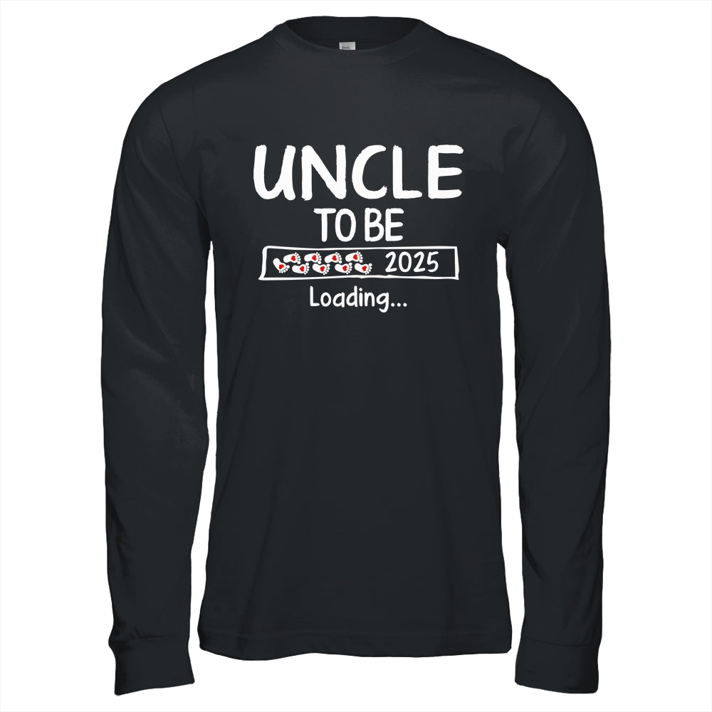 Uncle To Be 2025 Loading Promoted To Uncle Est 2025 Shirt & Hoodie | teecentury