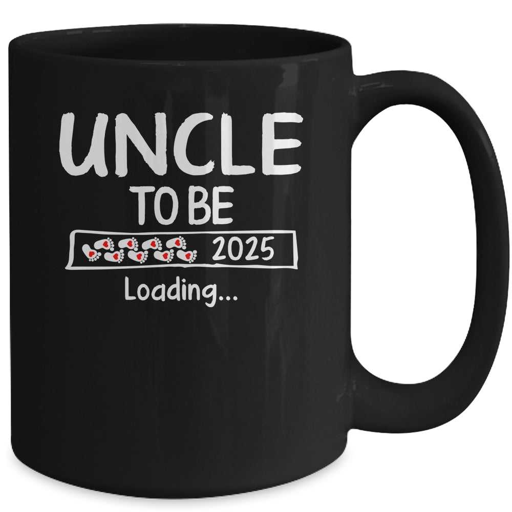 Uncle To Be 2025 Loading Promoted To Uncle Est 2025 Mug | teecentury