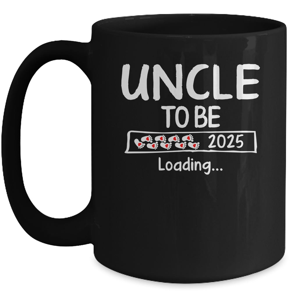 Uncle To Be 2025 Loading Promoted To Uncle Est 2025 Mug | teecentury