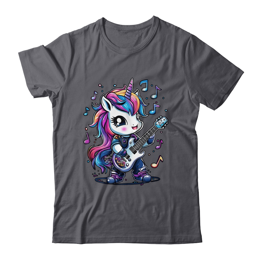 Unicorn Rock & Roll Guitar Rockin Music Guitarist Girl Women Shirt & Tank Top | teecentury