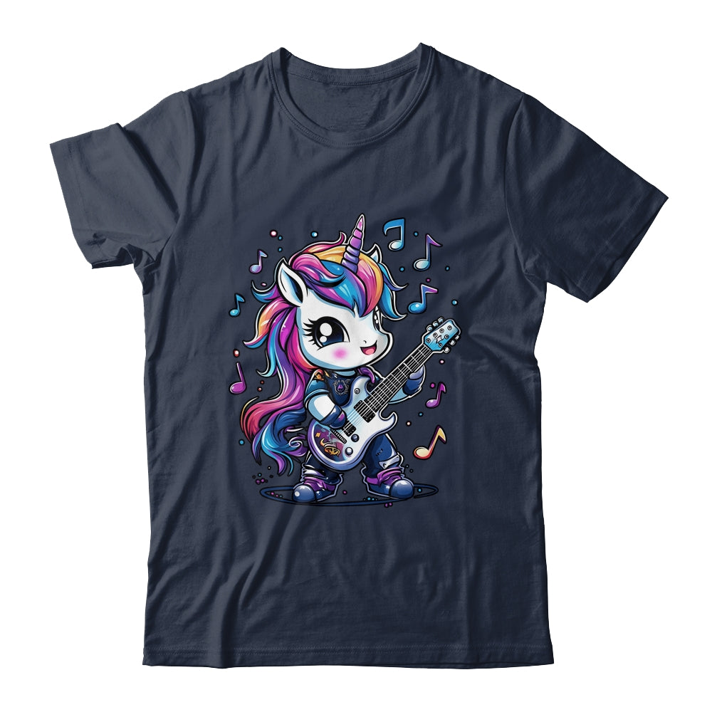 Unicorn Rock & Roll Guitar Rockin Music Guitarist Girl Women Shirt & Tank Top | teecentury
