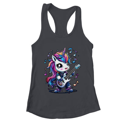 Unicorn Rock & Roll Guitar Rockin Music Guitarist Girl Women Shirt & Tank Top | teecentury