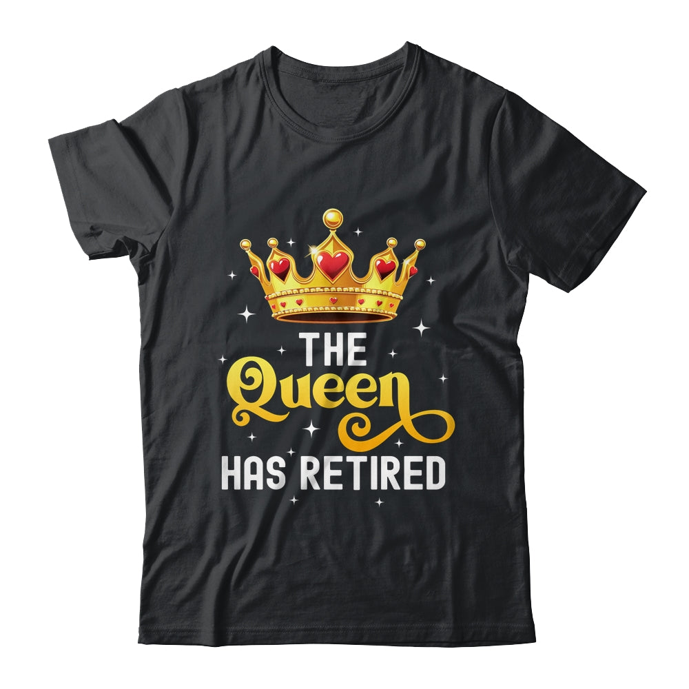 Unique Queen Has Retired Design For Women Grandma Retirement Shirt & Tank Top | teecentury