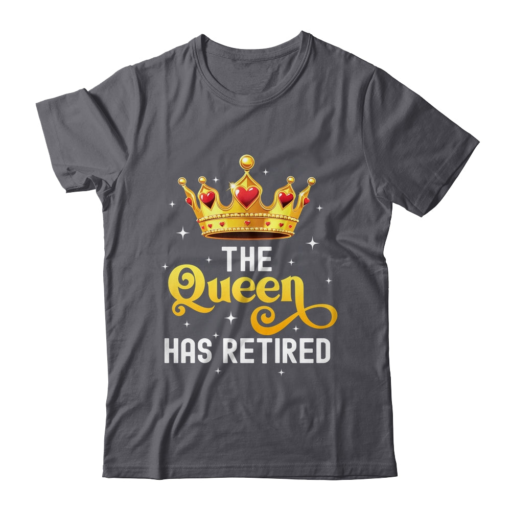 Unique Queen Has Retired Design For Women Grandma Retirement Shirt & Tank Top | teecentury