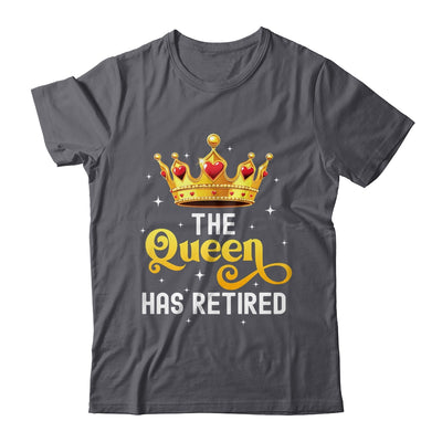 Unique Queen Has Retired Design For Women Grandma Retirement Shirt & Tank Top | teecentury