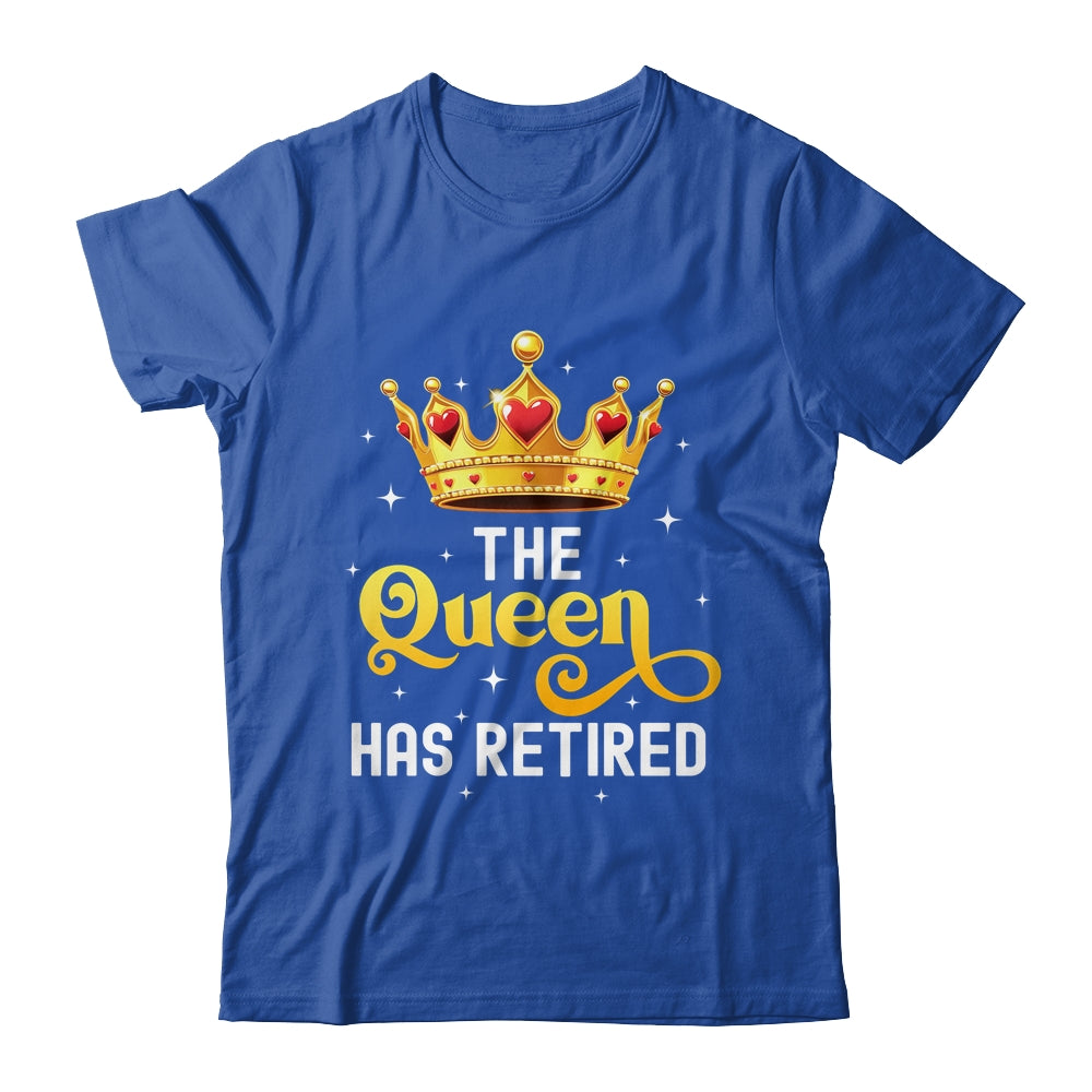 Unique Queen Has Retired Design For Women Grandma Retirement Shirt & Tank Top | teecentury