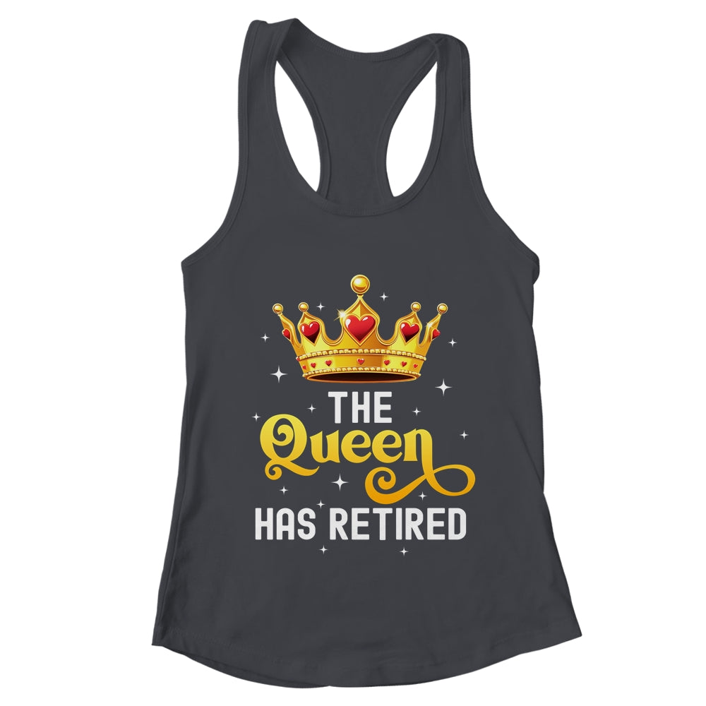 Unique Queen Has Retired Design For Women Grandma Retirement Shirt & Tank Top | teecentury