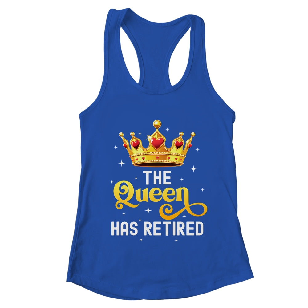 Unique Queen Has Retired Design For Women Grandma Retirement Shirt & Tank Top | teecentury