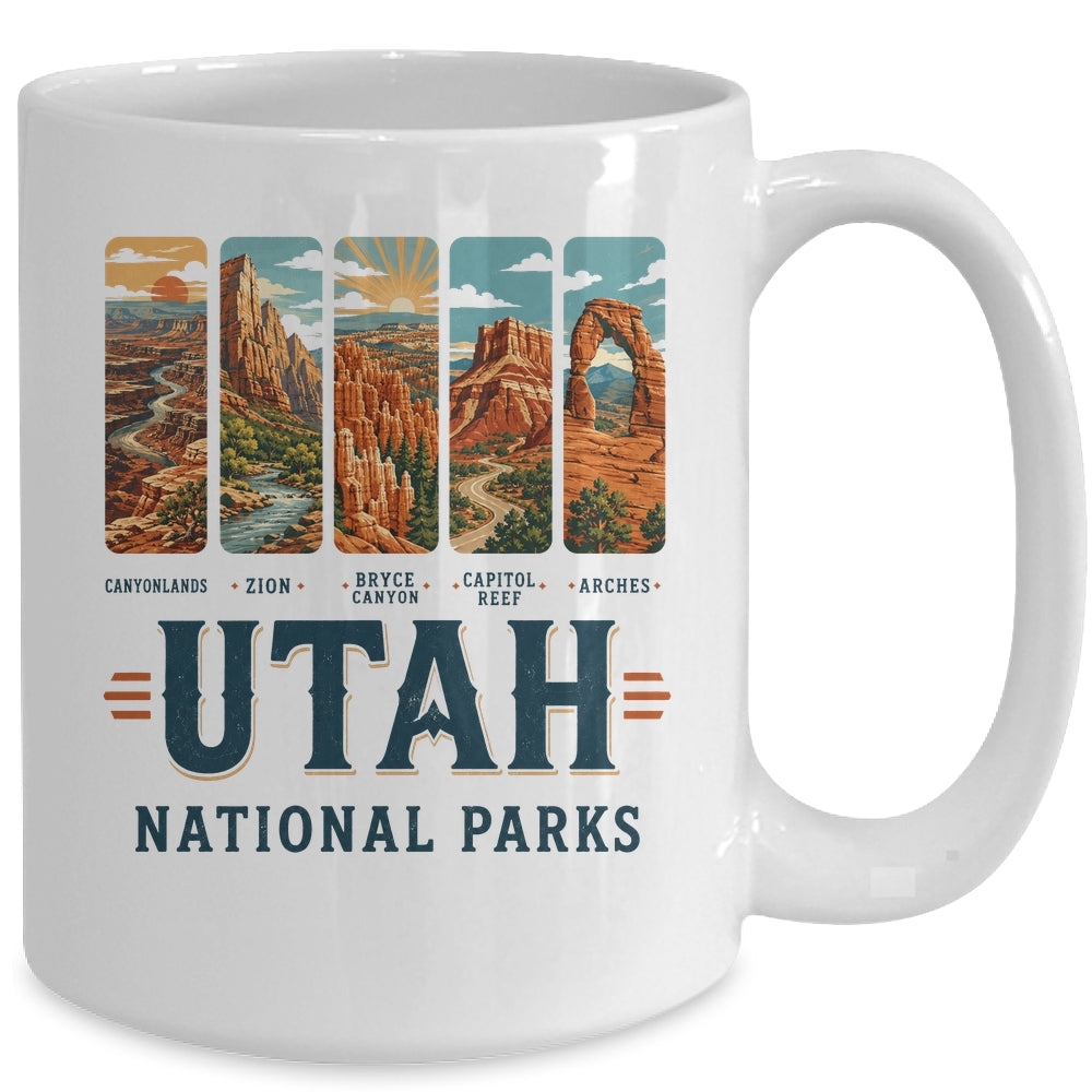 Utah National Parks Arches Bryce Canyon Zion Capitol Reef Mug | teecentury