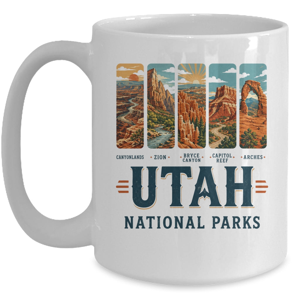 Utah National Parks Arches Bryce Canyon Zion Capitol Reef Mug | teecentury