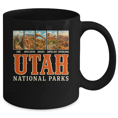 Utah National Parks Retro Travel Zion Arches Hiking Souvenir Mug | teecentury