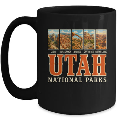 Utah National Parks Retro Travel Zion Arches Hiking Souvenir Mug | teecentury