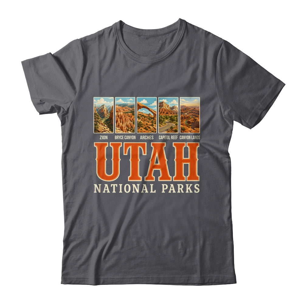 Utah National Parks Retro Travel Zion Arches Hiking Souvenir Shirt & Tank Top | teecentury