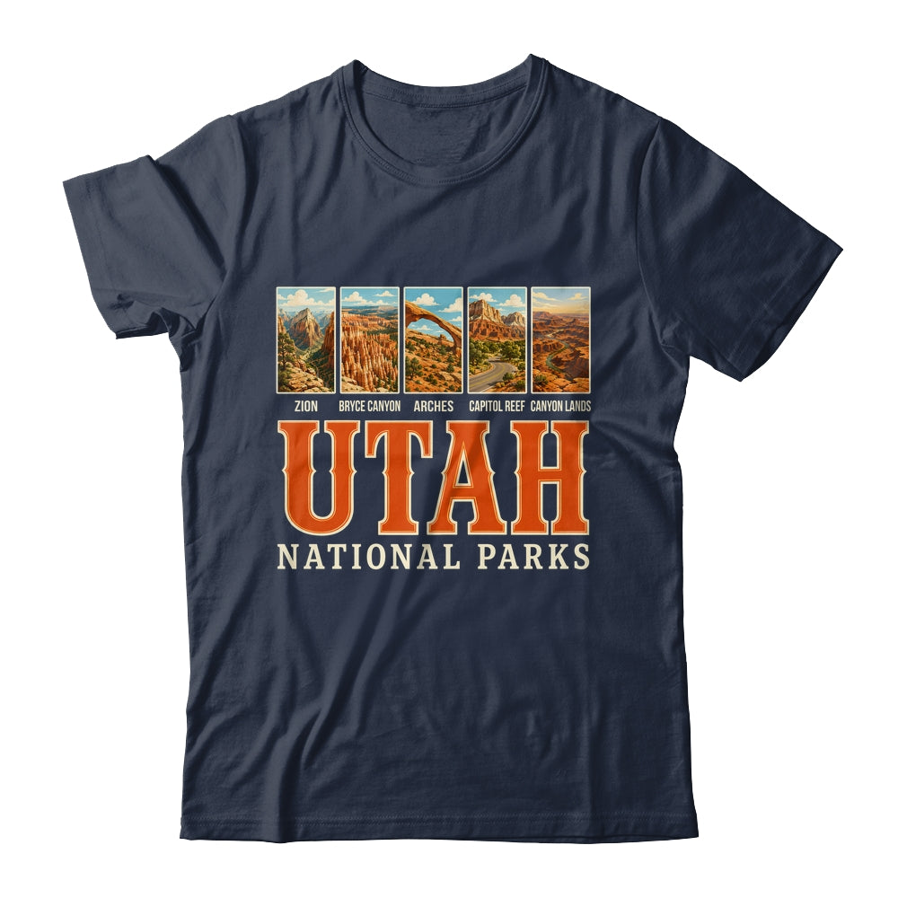 Utah National Parks Retro Travel Zion Arches Hiking Souvenir Shirt & Tank Top | teecentury