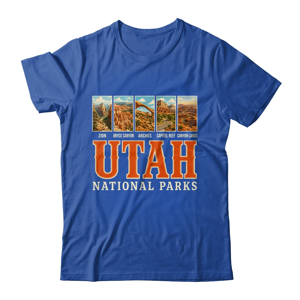 Utah National Parks Retro Travel Zion Arches Hiking Souvenir Shirt & Tank Top | teecentury