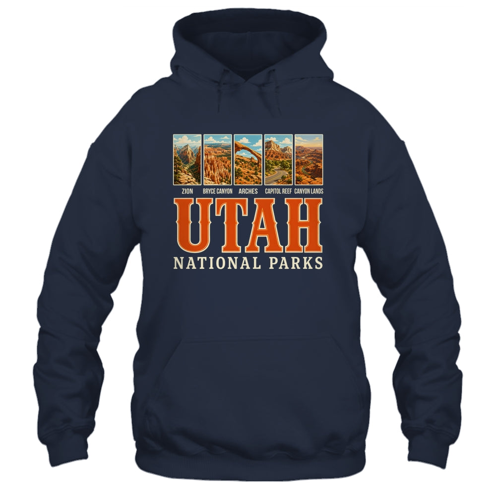 Utah National Parks Retro Travel Zion Arches Hiking Souvenir Shirt & Tank Top | teecentury