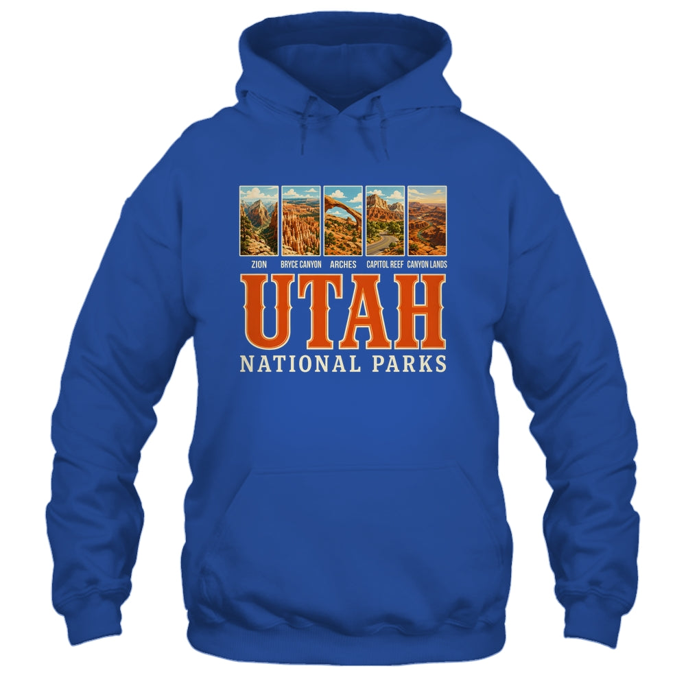 Utah National Parks Retro Travel Zion Arches Hiking Souvenir Shirt & Tank Top | teecentury