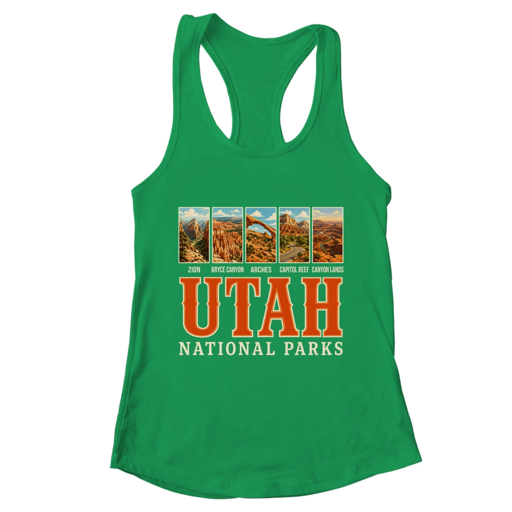 Utah National Parks Retro Travel Zion Arches Hiking Souvenir Shirt & Tank Top | teecentury