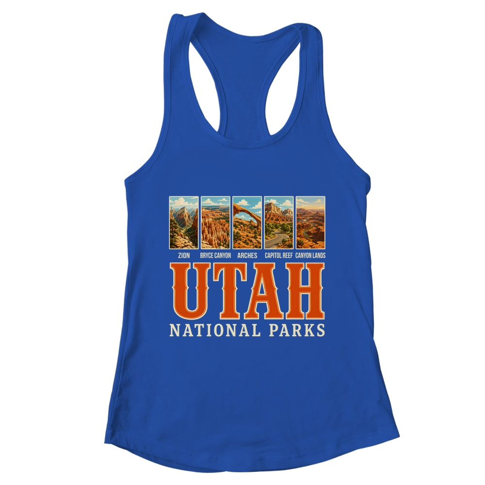 Utah National Parks Retro Travel Zion Arches Hiking Souvenir Shirt & Tank Top | teecentury