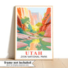 Utah Print Travel Poster Nature Zion National Park Scenery Souvenir Wall Art Landscape Painting Picture For Home Room Living Room Bedroom Aesthetic Decor Unframed | teecentury
