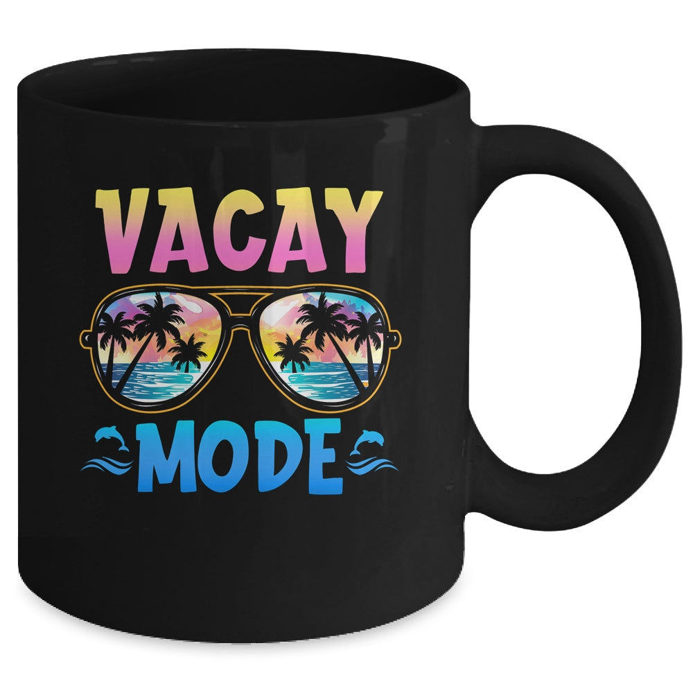 Vacay Mode Palm Tree Beach Vacation Summer Family Holiday Mug | teecentury