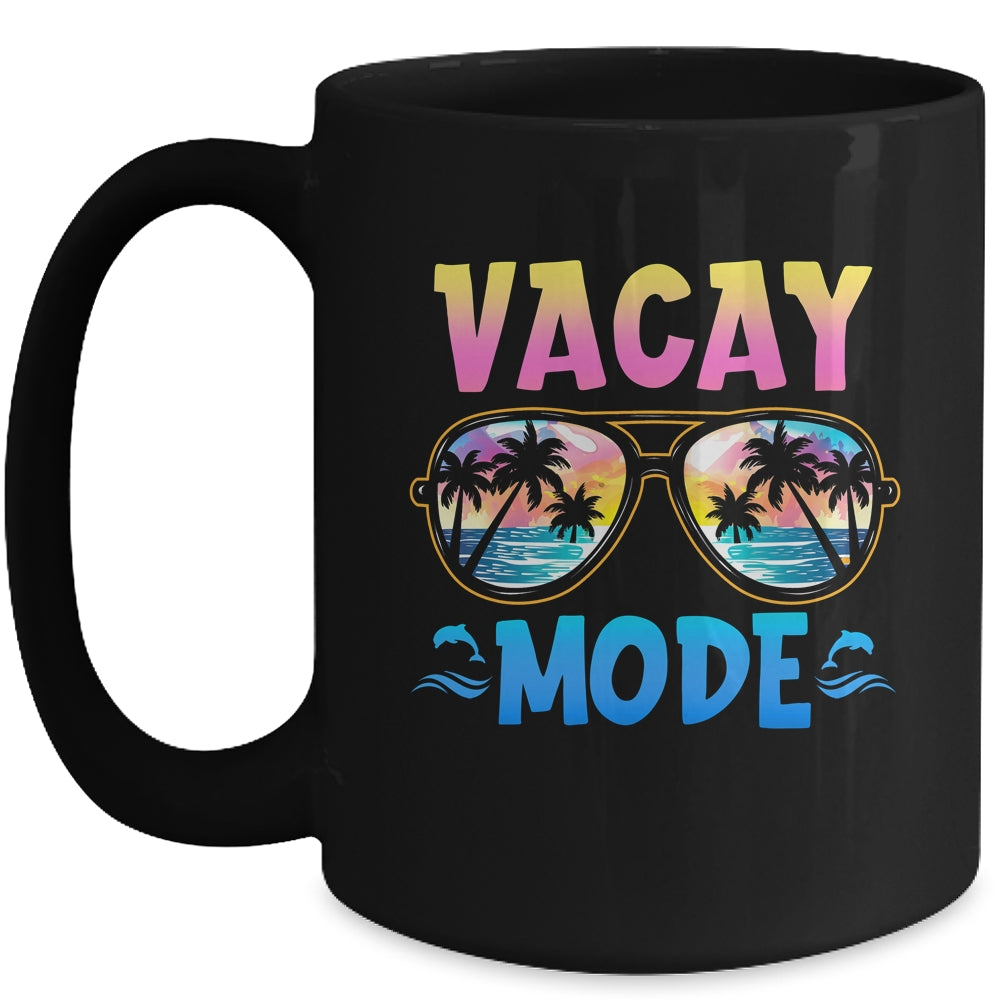 Vacay Mode Palm Tree Beach Vacation Summer Family Holiday Mug | teecentury