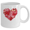 Valentine Day Heart Brushstroke Heart Designs Women Girls Mug | teecentury