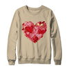 Valentine Day Heart Brushstroke Heart Designs Women Girls Shirt & Sweatshirt | teecentury