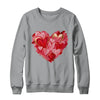 Valentine Day Heart Brushstroke Heart Designs Women Girls Shirt & Sweatshirt | teecentury