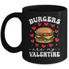 Valentine's Day Funny Burgers Are My Valentine Valentines Mug | teecentury