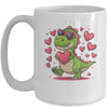 Valentine's Day T-Rex Dino Love Valentine Dinosaur Boys Mug | teecentury